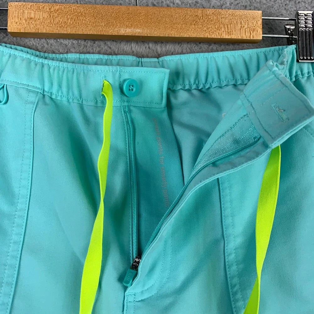 FIGS Scrub Set Men's Large L Leon Top & Cairo Pants Teal V-Neck Cargo Uniform